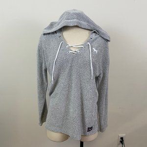 Gray Love Pink lace up hoodie